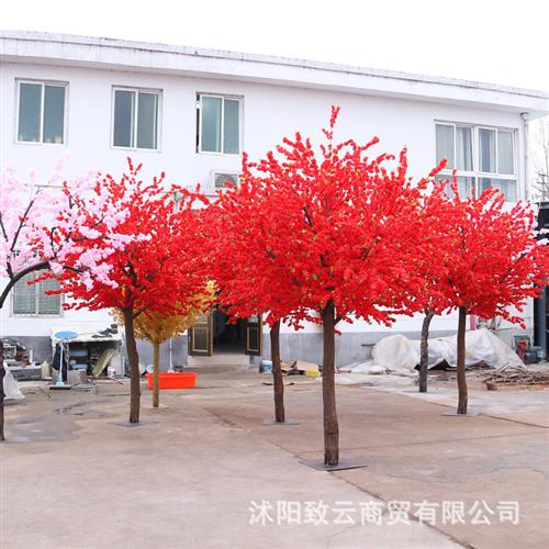 仿真腊梅花树新年舞台装饰布景许愿树落地花艺红梅假树红梅盆景