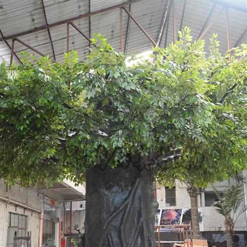 仿真榕树大型玻璃钢假树包柱子大树仿真大树室内商场酒店装饰假树
