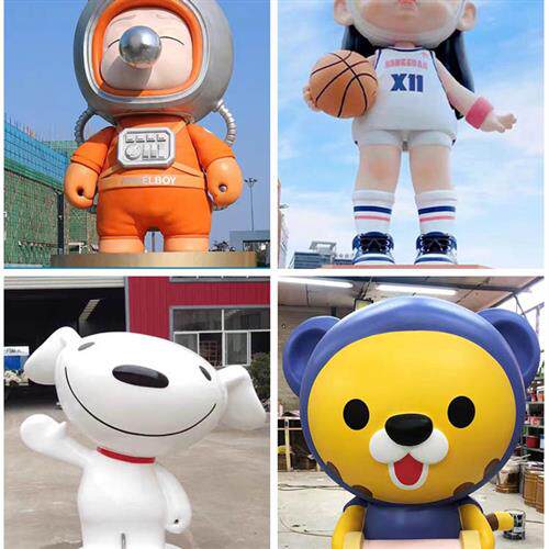 卡通IP玩偶雕塑定制玻璃钢门头立体雕像装饰中大型吉祥物景观摆件