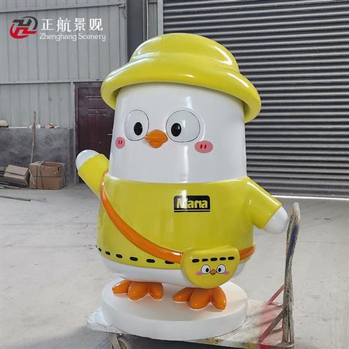玻璃钢卡通动漫人物小型雕塑定制企业形象公仔桌面摆件生产厂家