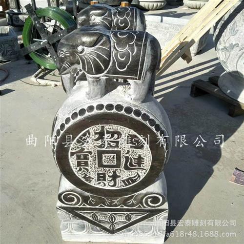 石雕门墩庭院别墅门口石枕抱鼓石景观摆件仿古门墩石青石雕刻