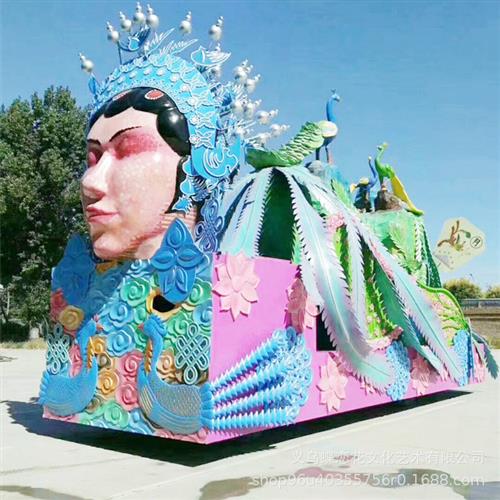 蝶恋花厂家制作春节花灯节日中秋节花灯户外巡游花车彩车制作