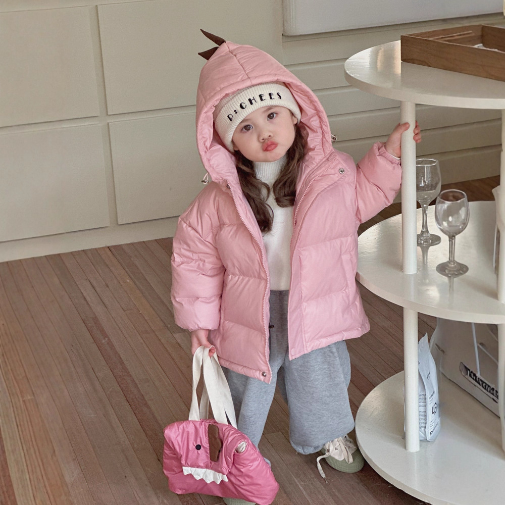 新款儿童棉服男女童加厚小恐龙童装羽绒棉衣中小童宝宝棉袄外卡通