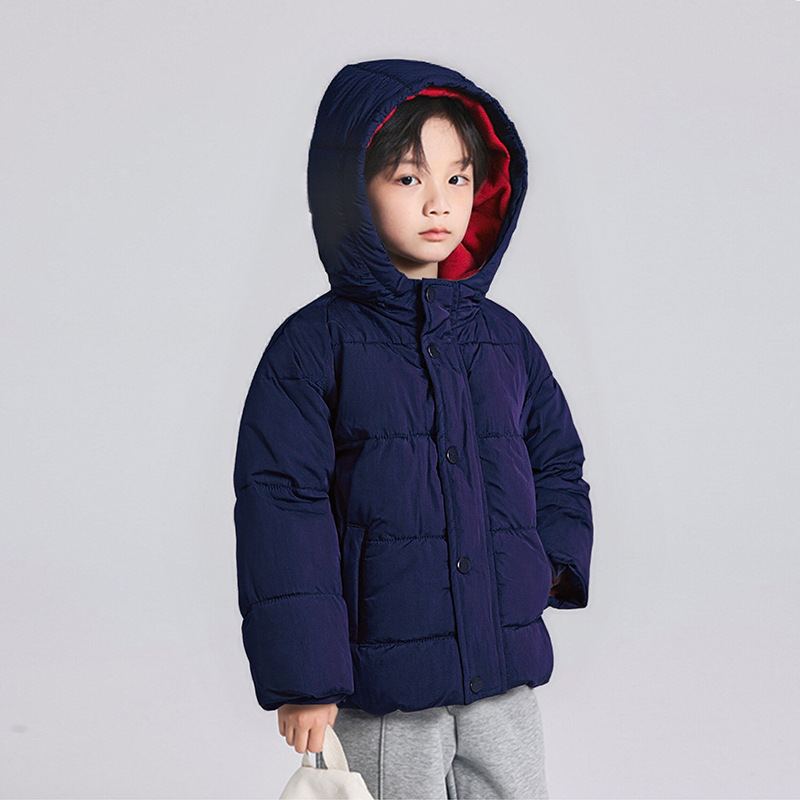 儿童加绒棉服男童棉袄女童羽绒棉衣冬装加绒加厚外套直播夹克厚款
