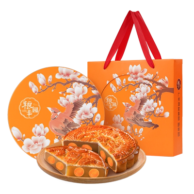 广州酒家六蛋黄白莲蓉大月饼600g