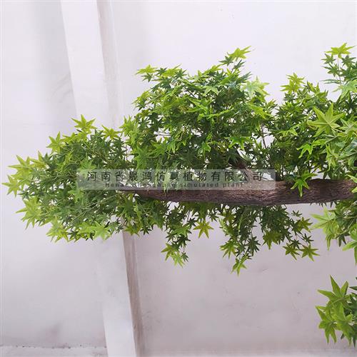 新款仿真枫树假树玻璃钢大型实木款仿真树摆件枫杨树定制枫树