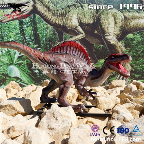 玻璃钢恐龙模型室外常用棘龙摆件仿真恐龙工厂模型雕塑景观