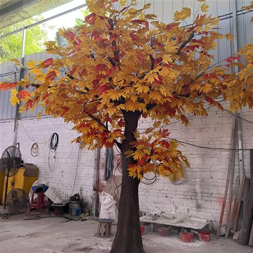 室内造景仿真树金色梧桐树造型专业厂家生产仿真树景观仿真大树
