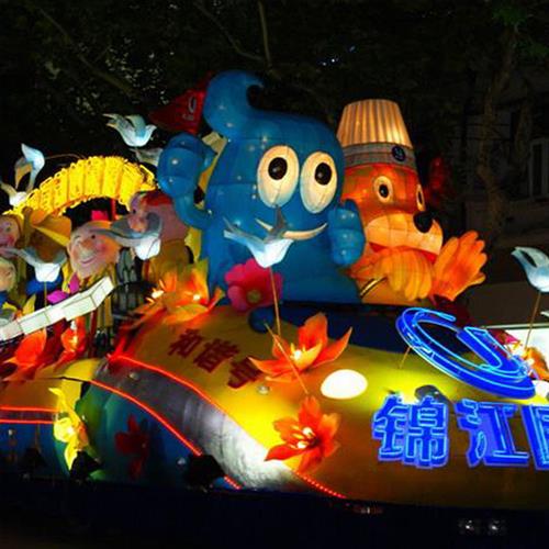 制作巡游花车户外表演大型花车车架底盘公园游览可开动电动花车