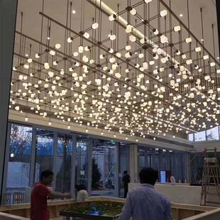 灯具 售楼部吊灯酒店工程光立方满天星会所吊灯餐厅公装