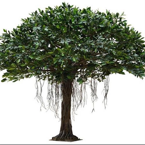 仿真树厂家供应绿植玻璃钢榕树商场景区装饰品室内户外造型