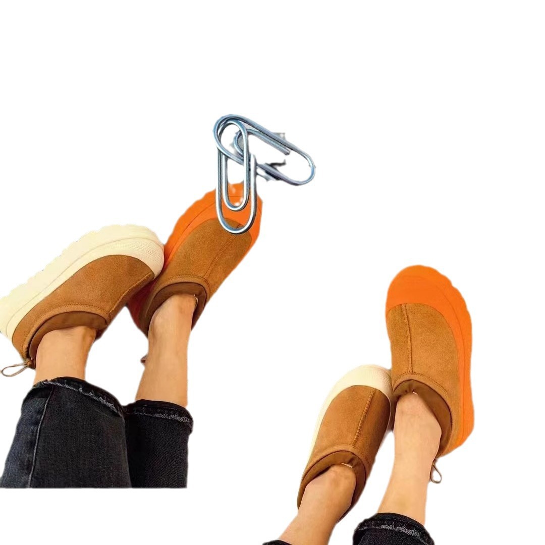 雪地靴男款冬季牛皮加绒加厚皮毛一体东北棉鞋女厚底复古时尚休闲