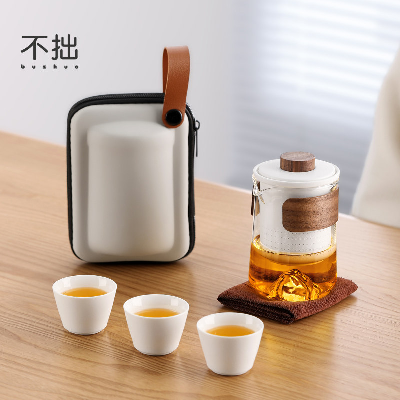 不拙快客杯玻璃旅行茶具套装图片