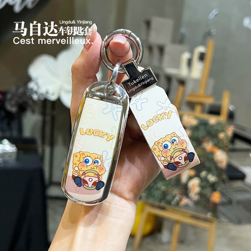 适用马自达CX5钥匙套CX4扣昂克赛拉阿特兹马3包cx-30汽车高档壳女