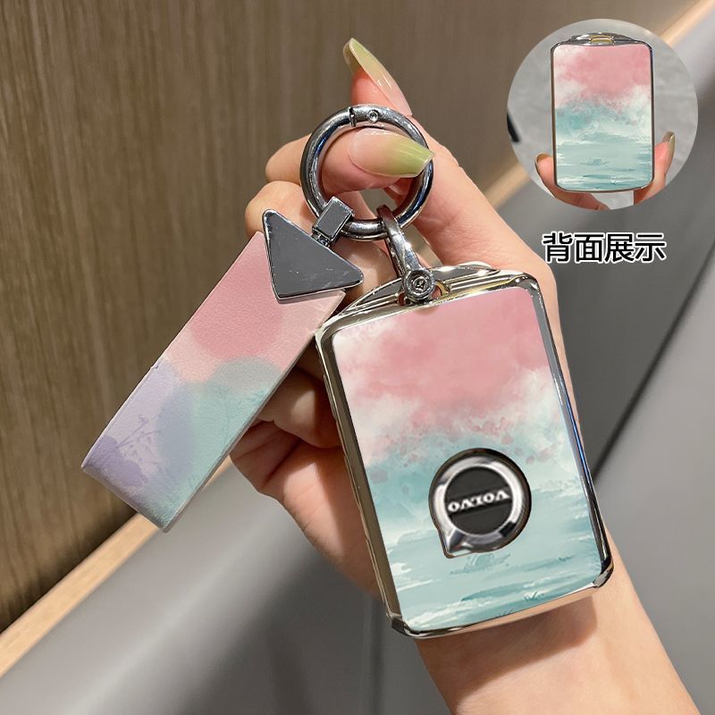 适用于沃尔沃xc60钥匙套s90/s60/xc90/xc40/v60汽车钥匙壳女包扣