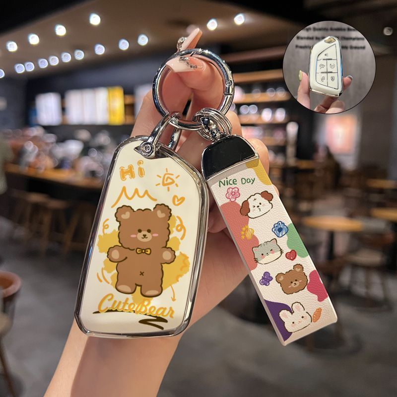 适用凯迪拉克CT5钥匙套XT5/CT5/XT4/XTS/ATSL/CT6/XT6/CT4钥匙扣