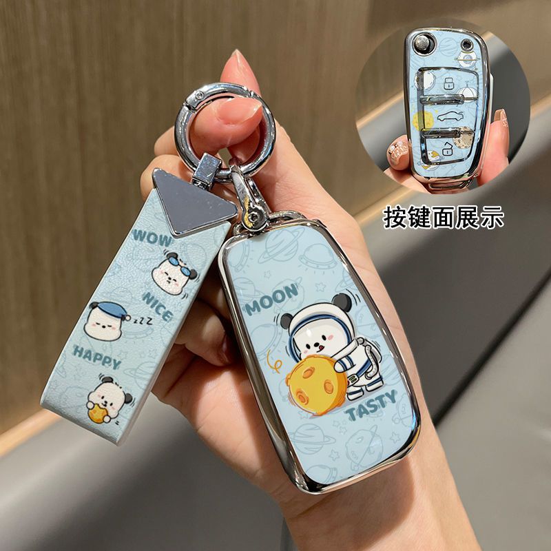 适用奥迪a3钥匙套a4l车a6l男女q5l壳q3扣q2l新a5高档tt包q7a823款