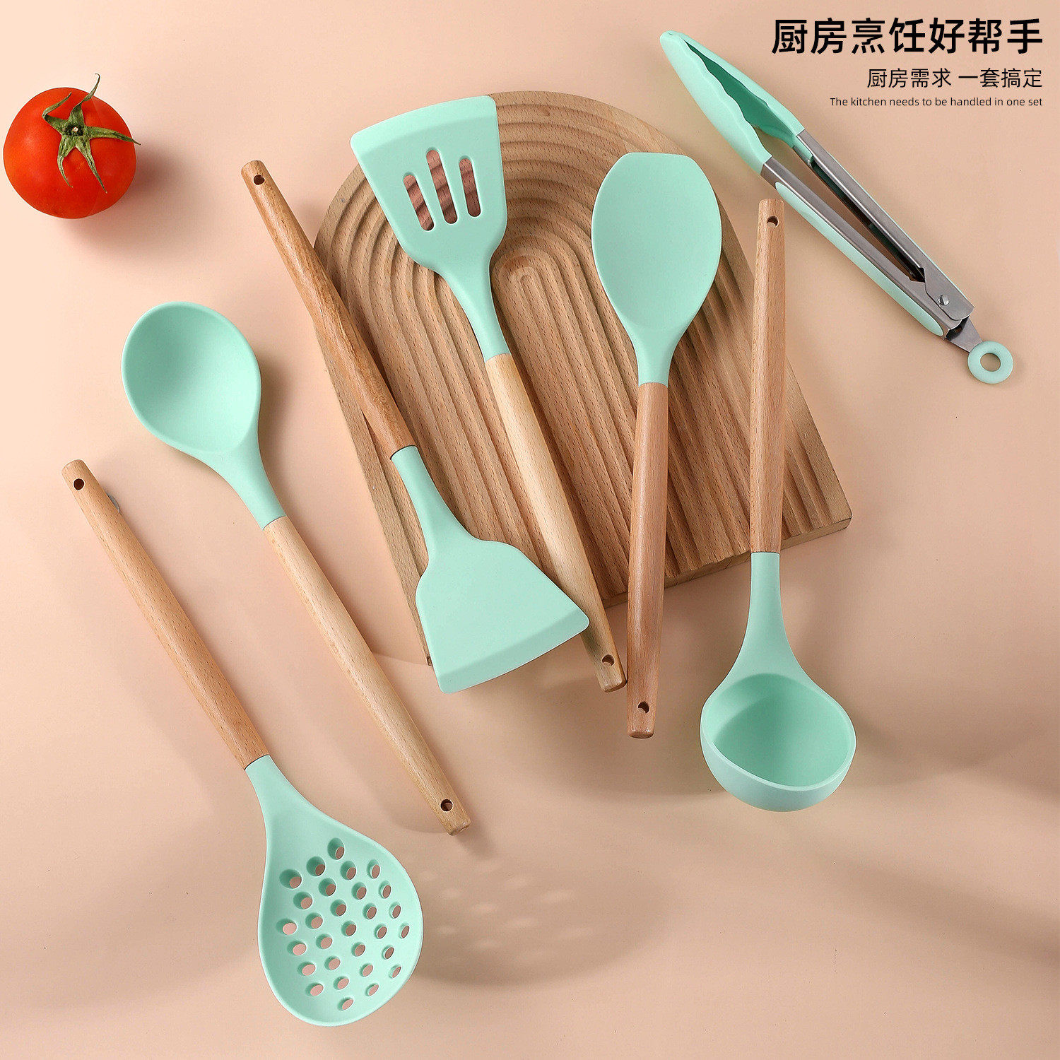 硅胶锅铲家用炒菜铲子不粘锅专用汤勺漏勺饭勺耐高温厨具套装,厨房/烹饪用具,其它烘焙器具,淘宝优惠券,粉丝福利购,淘宝优惠卷