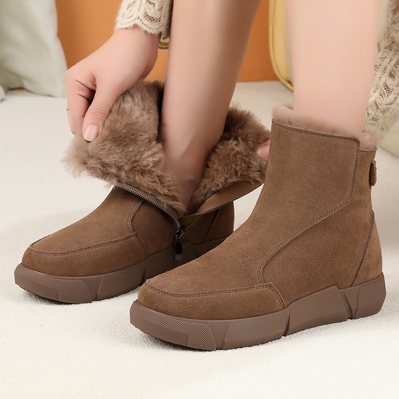 卿竺雪地靴冬季羊毛抗寒短靴