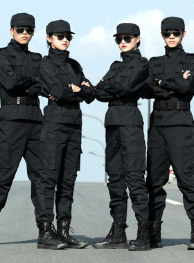 春秋作训服套装男加厚耐磨网格战术训练服物业门卫保安工作服夏冬