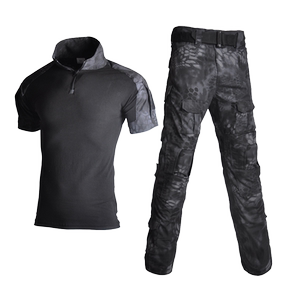 2024新款上衣+裤子弹力蛙服迷彩服套装男教官军训服女户外工作服