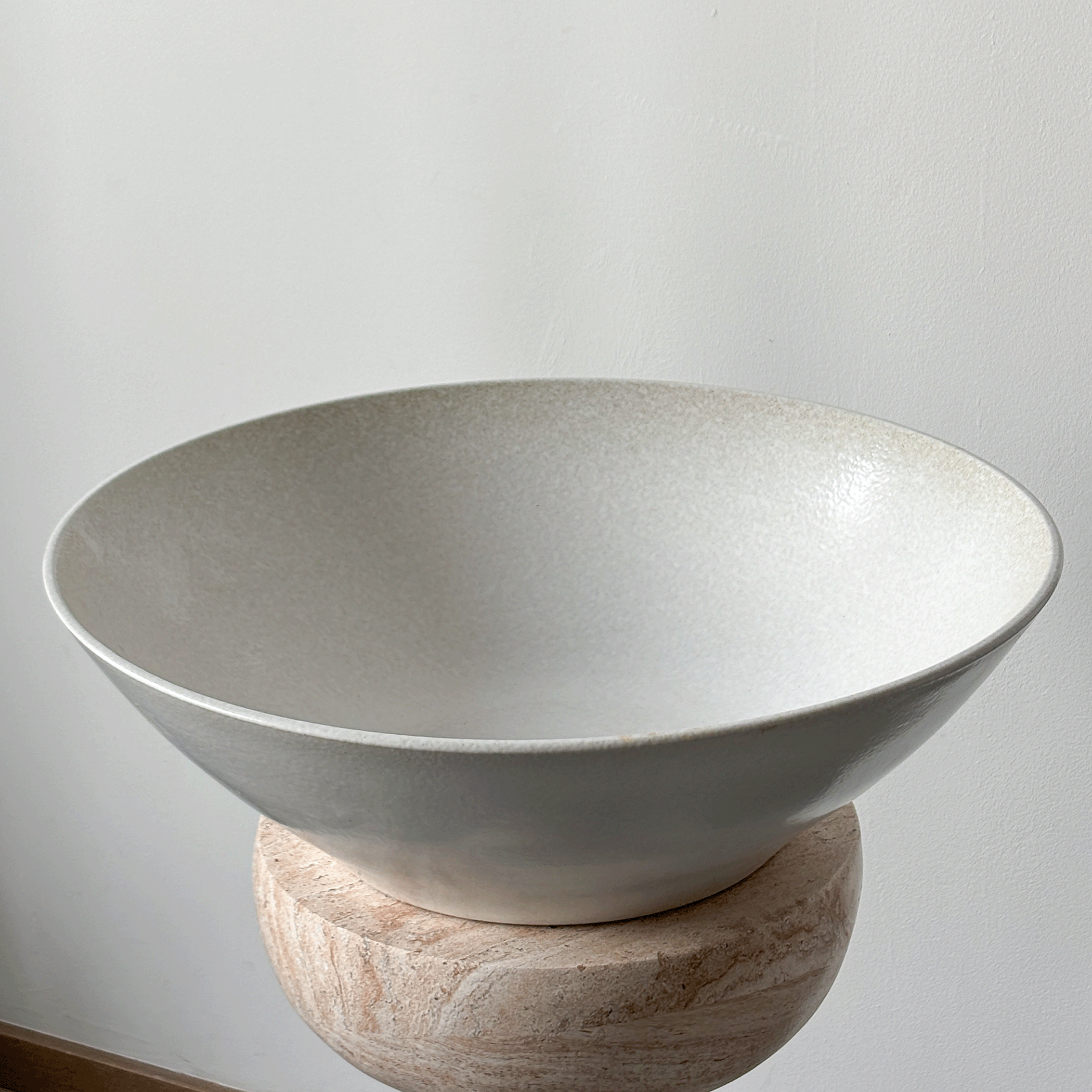 日式陶瓷大口花盆圆形大号简约插花器器皿禅意古典大碗高端摆件