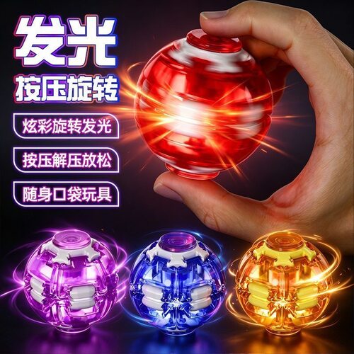 跨境按压旋转减压球旋转球手指