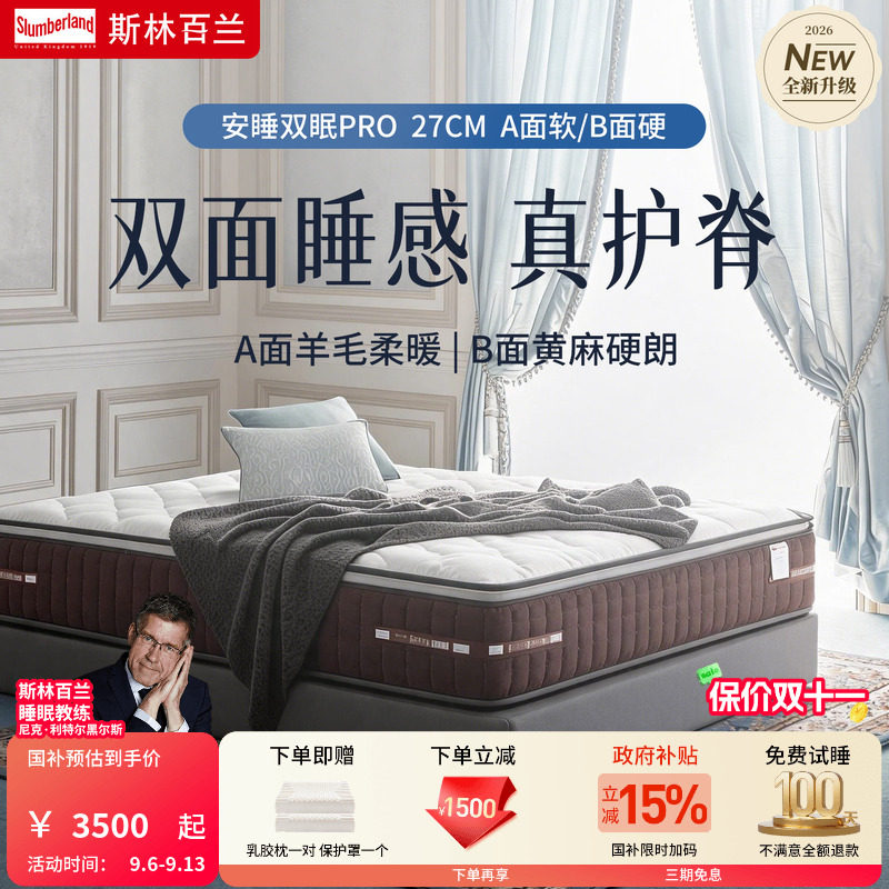 羊毛双层弹簧独代弹簧双面可睡