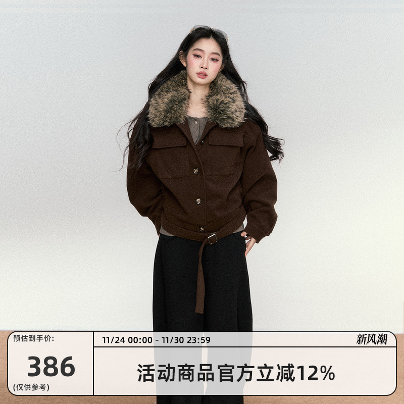 RedBling 原创设计美式高级感气质廓形夹克外套秋冬款美拉德上衣