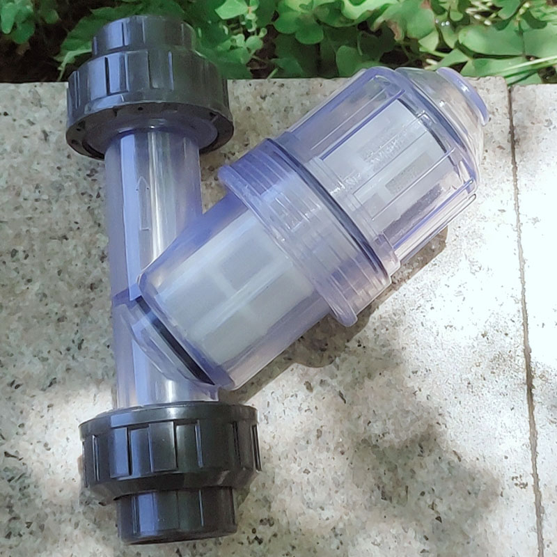 UPVC管道毫米Y型过滤器全透明