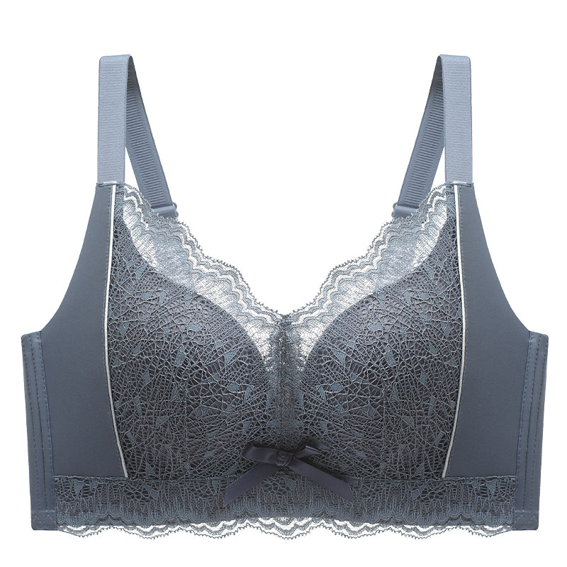 新款内衣小胸聚拢收副乳防下垂无钢圈蕾丝上托调整型文胸