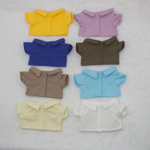 10cm娃衣15cm20cm衬衣棉花娃娃公仔内搭衬衣外搭纯色衬衣便宜