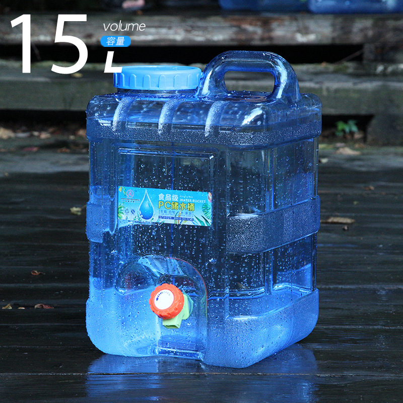 户外车用水桶车载自驾游储水箱家用矿泉水食品级饮水塑料桶带龙头
