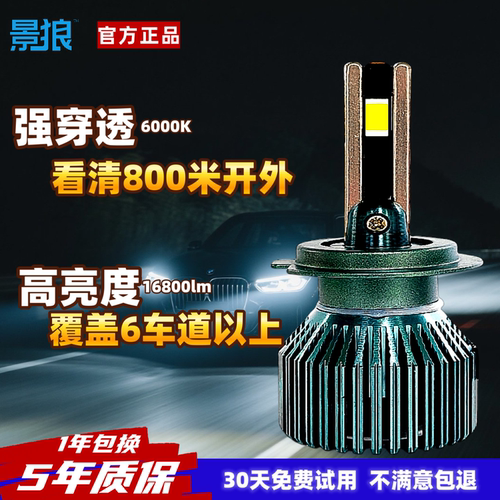 超亮汽车激光LED大灯改双光透镜