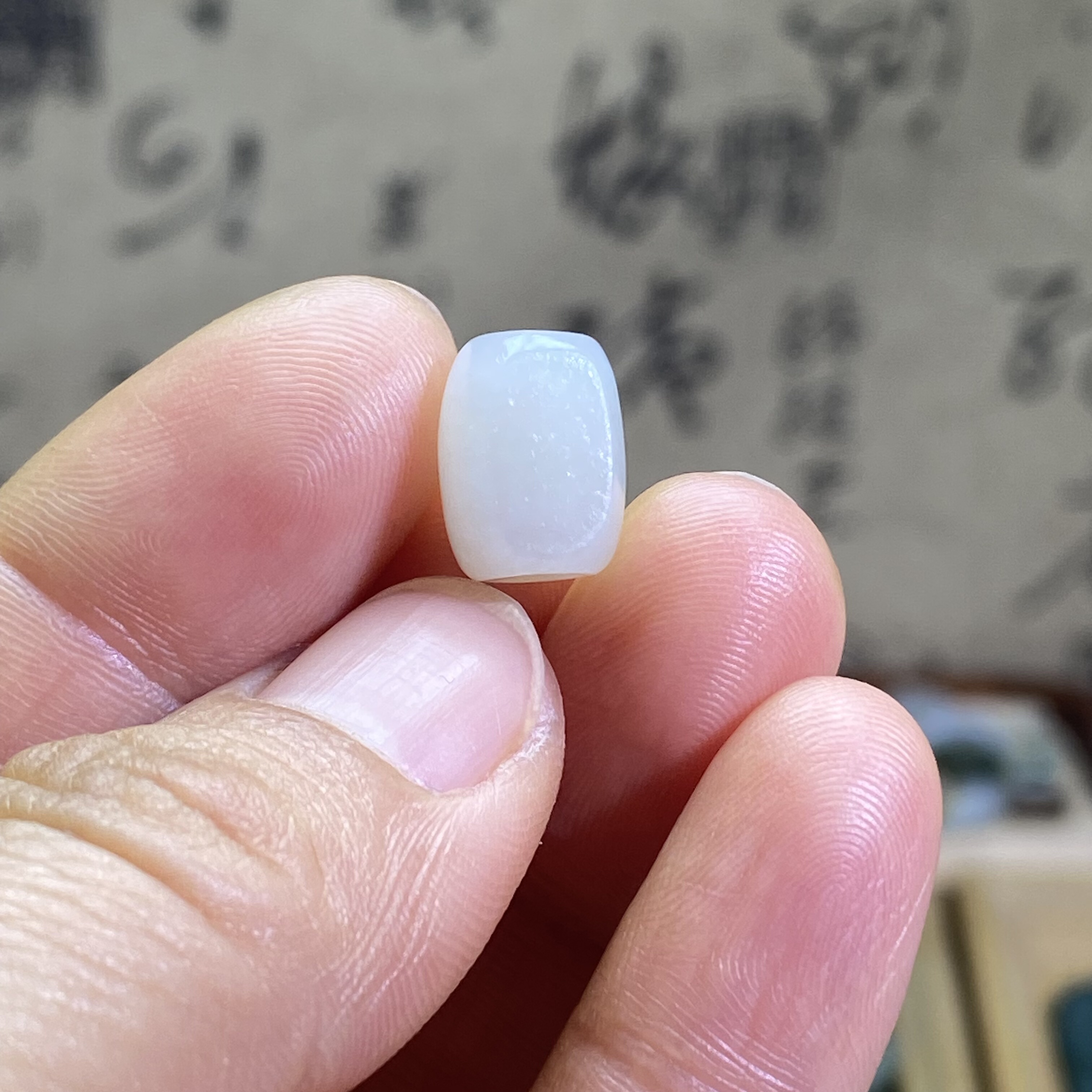 和田玉白玉籽料随型小珠子配饰老光工艺复古风多宝手编绳手串配珠