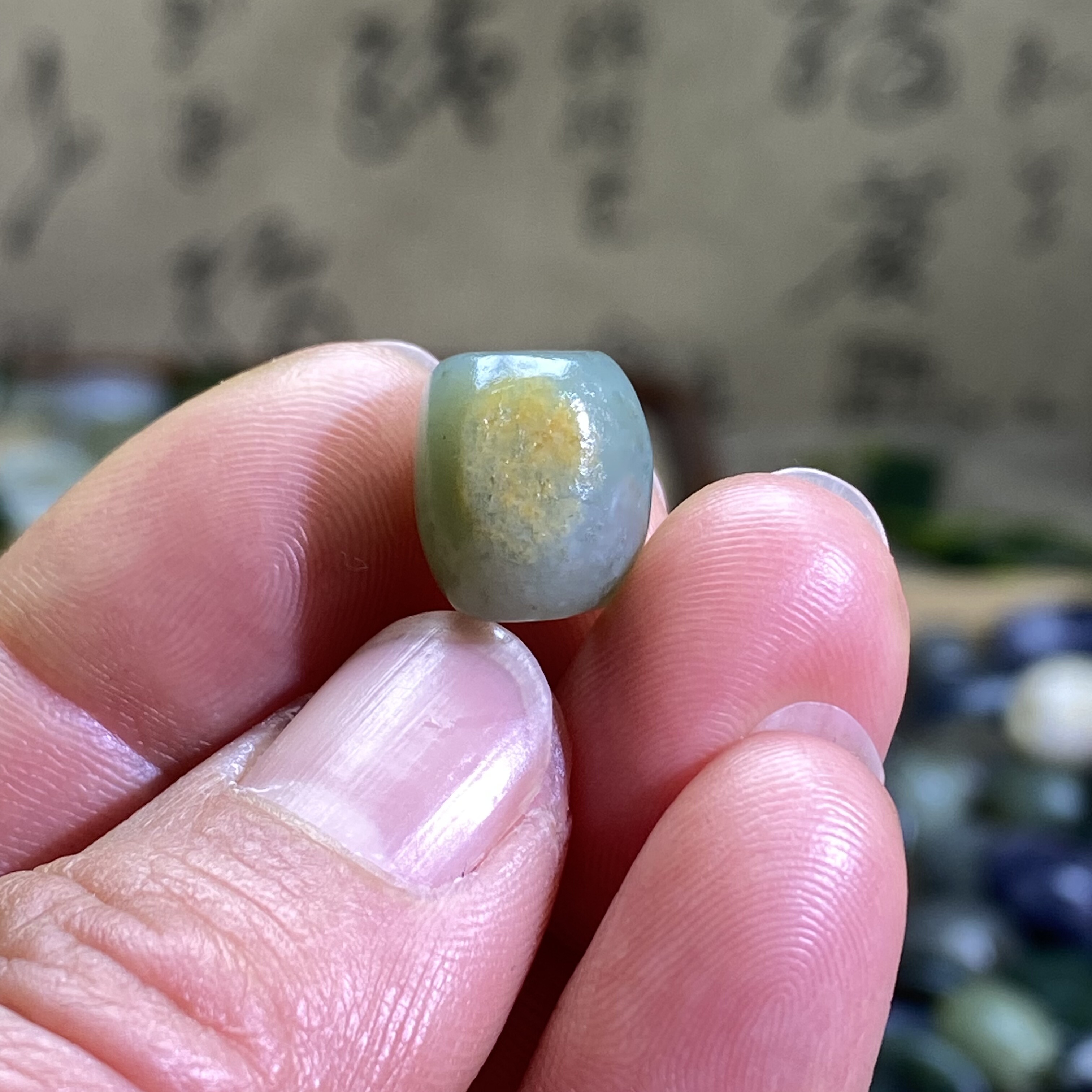和田玉籽料黄石皮沙枣青随型配饰古风老光工艺手编绳手串手链配珠