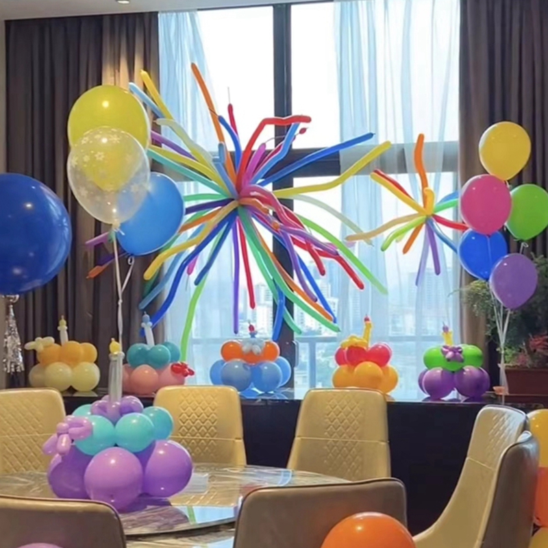 多巴胺烟花气球加厚长条魔术气球