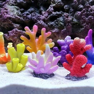 水族箱造景仿真迷你海胆海葵珊瑚鱼缸装饰用品海水缸海星树脂摆件