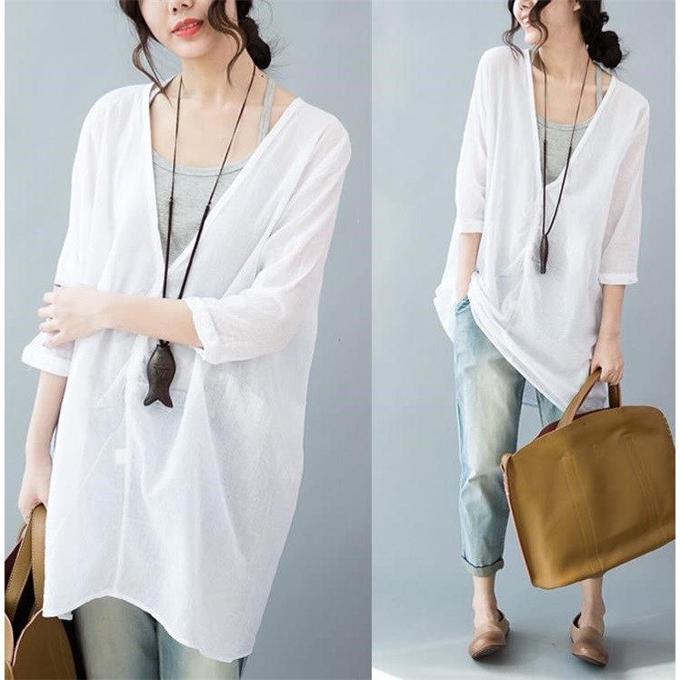 大码女装胖mm半透明宽松大码防晒衣文艺范中长款棉麻七分袖衬衫女在类目 户外/登山/野营/旅行用品, 户外服装, 速干衣裤, 速干衣裤套装中 - 来自Buy2taobao.com提供专业的淘宝代购服务