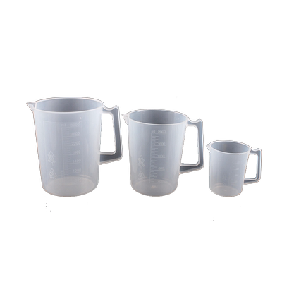 塑料烧杯实验室量杯带刻度带把手