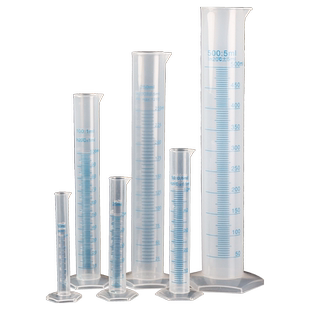 塑料刻度量筒实验室大容量透明加厚塑料量筒50/100/500/1000ml蓝线量筒量杯pp量筒实验器材