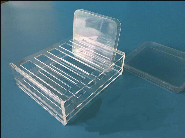 实验室有机玻璃方形培养皿架 5孔 10*10cm方形培养皿支架放置架亚克力透明置物架可定制