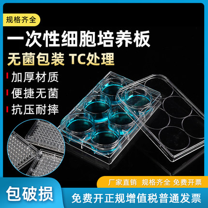 6孔 12孔 24孔 48孔 96孔 384孔细胞培养板一次性实验室细菌细胞培养皿 TC处理 U底 V底 灭菌