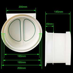 190 公共烟道止逆阀抽油烟机止回阀烟道阀防烟宝大口径180 200m