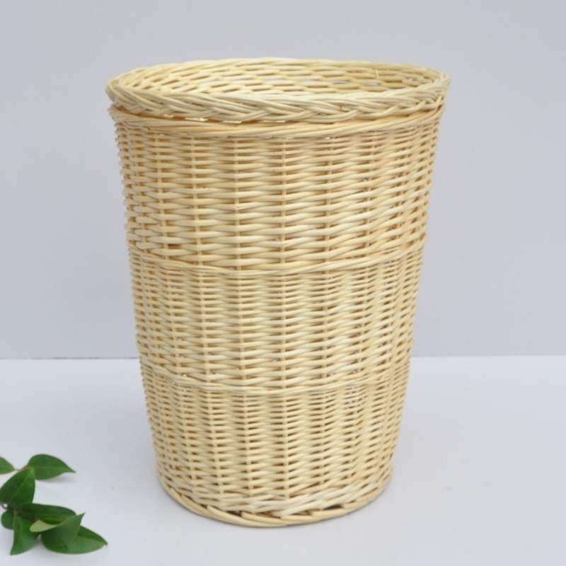 柳藤陈列水果店藤编水果干货超市直桶腰鼓圆形篓展示框堆头篮