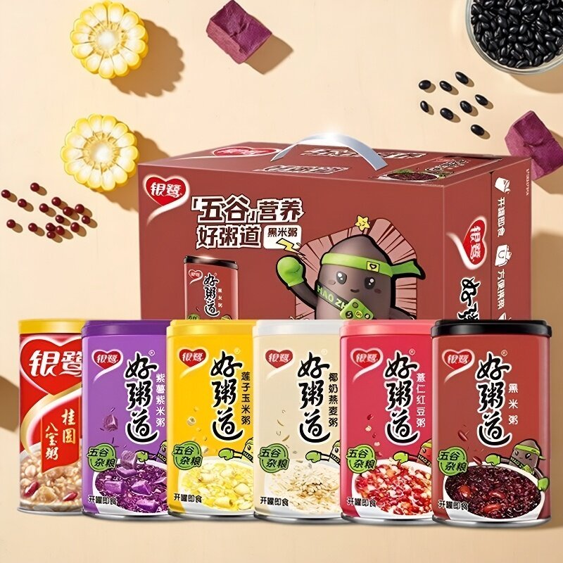 银鹭好粥道八宝粥280g*12罐整箱装黑米五谷杂粮懒人营养早餐桂圆