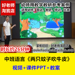 幼儿园中班语言快板书《两只蚊子吹牛》仿编儿歌优质课公开课