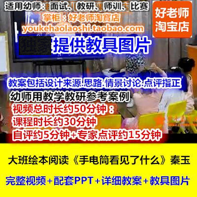 好老师幼儿园幼师教研优质公开课大班绘本《手电筒看见了什么》