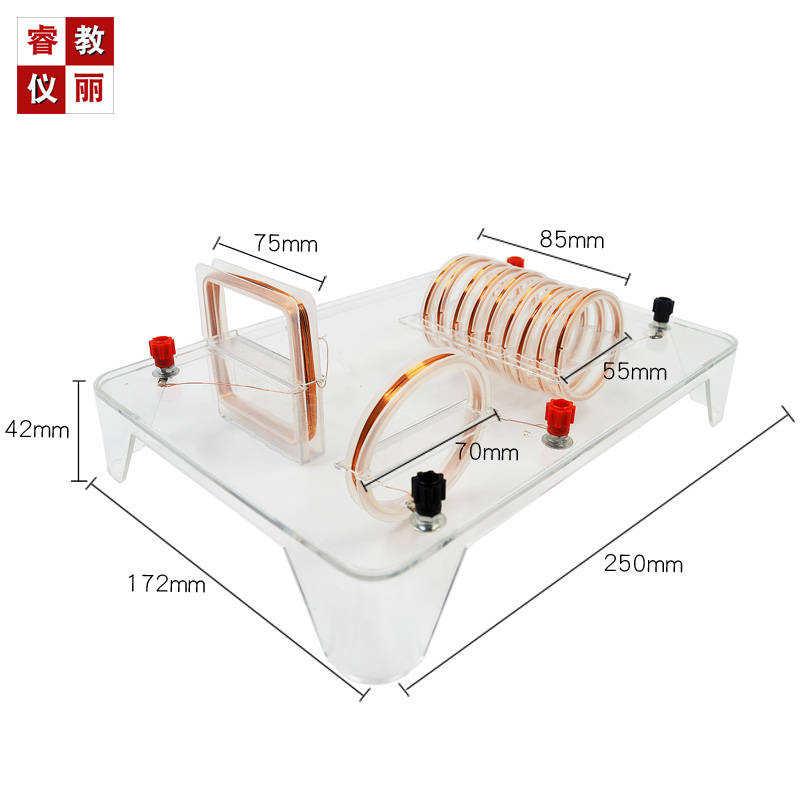 电流磁场演示器通电螺线管导线产生磁场方环形线圈可投影物理教学