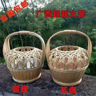 竹编火笼老式取暖火笼传统火篮火铲灰铲结婚乔迁怀炉复古装饰道具